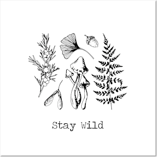 Stay Wild Forest Elements Posters and Art